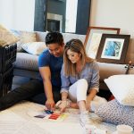 couple organizing first new home