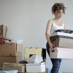 woman moving into new home